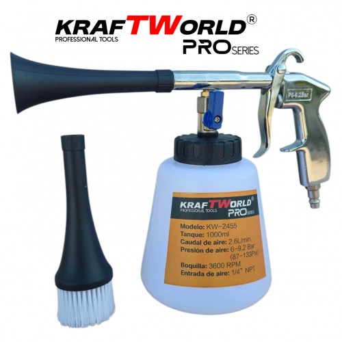 Πνευματικό Πιστόλι Καθαρισμού KraftWorld PRO KW-2455 – Auto Detailing, Δέρμα & Ύφασμα, 6-9 bar