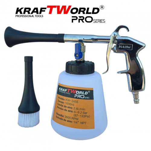 Πνευματικό Πιστόλι Καθαρισμού KraftWorld PRO KW-2455 – Auto Detailing, Δέρμα & Ύφασμα, 6-9 bar